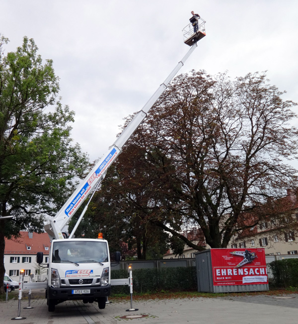 Hebebühne 26 Meter ausgefahren